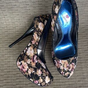 Floral Platform Heels